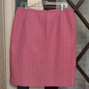 Pink and gray skirt, fully lined, back zip